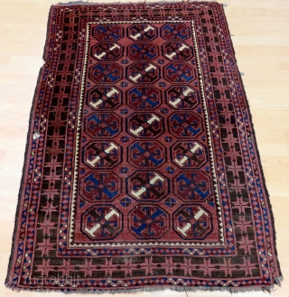 Antique Turkmen Ersari Rug Size 105x160 cm / 3'5''x5'3''                        