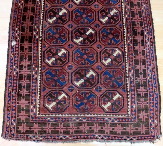 Antique Turkmen Ersari Rug Size 105x160 cm / 3'5''x5'3''                        