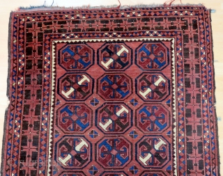 Antique Turkmen Ersari Rug Size 105x160 cm / 3'5''x5'3''                        