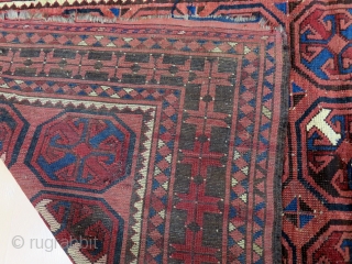 Antique Turkmen Ersari Rug Size 105x160 cm / 3'5''x5'3''                        