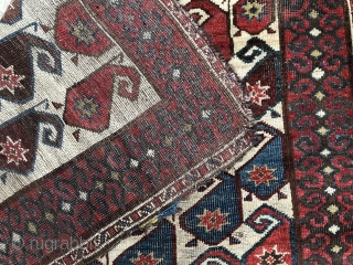 Antique Kyrgyz Botteh Rug Size 142x270 cm / 4'7'' x 8'9''                      