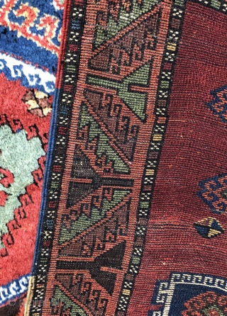 Anatolian Kurdish Rug 19 Century Good Condition And Wonderful Colors Size 113x250 cm / 3'8'' x 8'3''                