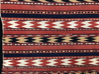 Central Asian Uzbek Ghudgeri Kilim Size 157x223 cm / 5'2'' x 7'4''                     