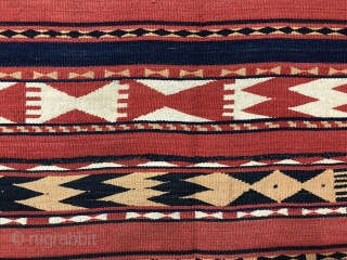 Central Asian Uzbek Ghudgeri Kilim Size 157x223 cm / 5'2'' x 7'4''                     