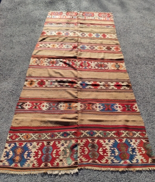Traditional Anatolian Kelim 

Circa 1860

Size : 165x370 cm                         