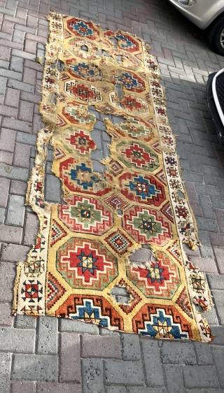 Anatolian fragment carpet 120 x 295 cm                          