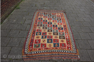 19th century Qashqai kilim 225 x 155 cm                         