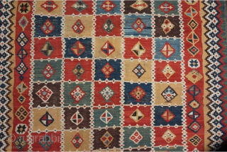 19th century Qashqai kilim 225 x 155 cm                         