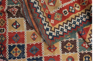 19th century Qashqai kilim 225 x 155 cm                         