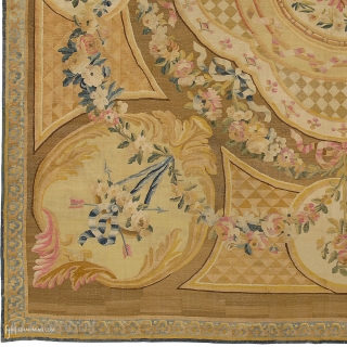 Antique French Aubusson Rug
France ca. 1760
18'0" x 16'4" (549 x 498 cm)
FJ Hakimian Reference #02955
                  