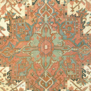 Antique Persian Serapi Rug
Persia ca.1880
12'8" x 8'4" (387 x 254 cm)
FJ Hakimian Reference #05031
                   