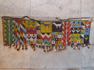 African Kerdi Bead work skirt (Cameroon). Approx 70 x 22 Cm.                      