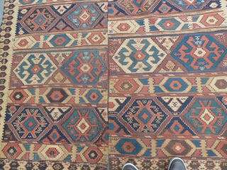 Antique Shassavan Kilim. Good condition. Size 87 x 321 / 87 x 340 Cm                   