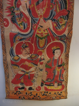  Impressive Yao Taoist Pantheon, painted on paper.Complete and in very good condition.
17 larger - and 11 smaller pieces. More pictures on request!
See for simular : Peoples of the Golden Triangle, Six  ...