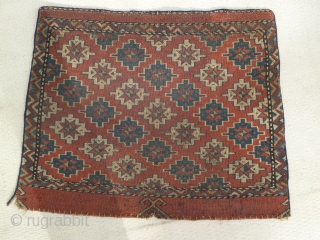 Antique Yomut Turkman Fragment. Size 52 x 42 Cm. 1 small hole Picture backside) and a small old repair.              