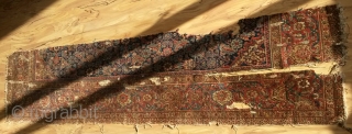 Persian Senneh Rug Fragment. Size: 43x183cm. On request it can be mounted.                     