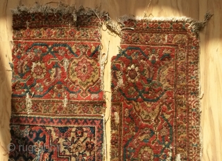 Persian Senneh Rug Fragment. Size: 43x183cm. On request it can be mounted.                     