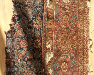 Persian Senneh Rug Fragment. Size: 43x183cm. On request it can be mounted.                     