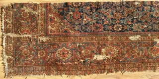 Persian Senneh Rug Fragment. Size: 43x183cm. On request it can be mounted.                     