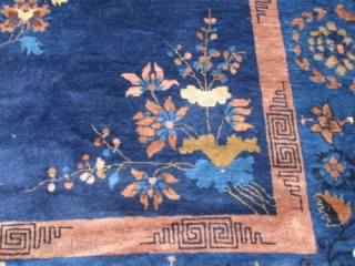 Antique Peking Chinese Rug.

Circa 1920.

Size 10'x12'.

Condition full Pile.                         