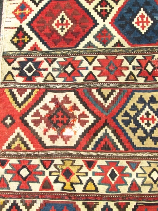 Antique Caucasian Shirvan Kilim Rug.

circa 1900-1920 .size 10' x 5'6''. condition good ,Good colors and knots.A few very small repair and small stain .         