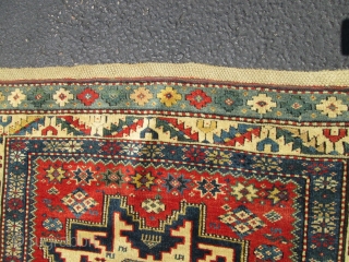 Fabulous Antique Leshghi Rug.

antique caucasian leshghi ,size 3'3'' x 4'6''. Condition full pile,with no repair ,all original ,lovely cute rug,silky wool,fine knots ,collective .         