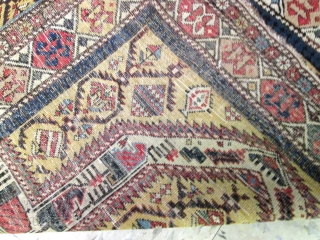 19Th Century Caucasian Marasali Shirvan Rug.

size 3'8''x4'8''. condition very good for the age low even pile. lovely  colors.              