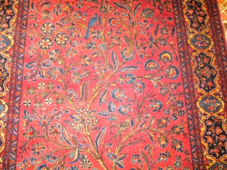 Antique Persian Kurk Kashan Rug.

size 4'5'' x 6'7''. condition full pile with no wear.fine knots quality.circa 1910.                