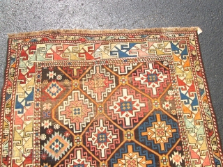 ANTIQUE CAUCASIAN SHIRVAN BAKO RUG.

SIZE 6'X4' .CONDITION LOW EVEN PILE .SOME OLD  REPAIR ,AND ENDS REWEAVE.                
