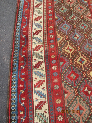 Antique Caucasian Kazak Rug.

size 7'6''x 3'4''. condition full pile with no repair .                    