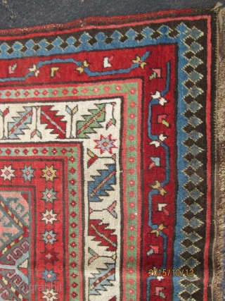 Antique Caucasian Kazak Rug.

size 7'6''x 3'4''. condition full pile with no repair .                    