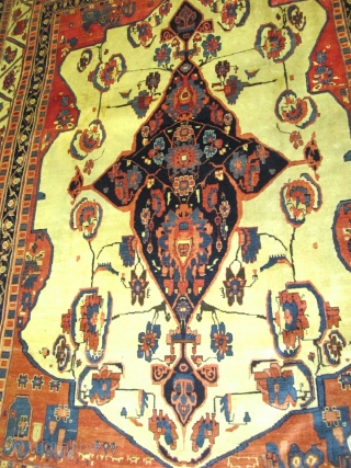 Charming Mid 19th Century Persian Tabriz Very Rare Rug.

size 9'5''x7'2''. condition great all original with no repair.very soft and lustrous wool. circa 1840s to 1850.        