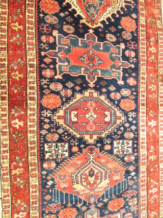 Awesome Antique Persian Serapi (karaja) Rug.

size 12'7''x3'7''. condition good pile .need some re pile .see photosPlease. Circa 1890.no wholes.              