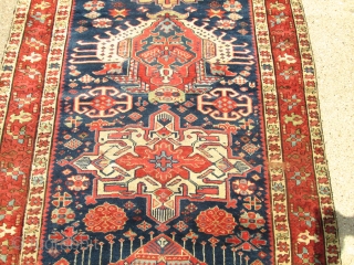 Awesome Antique Persian Serapi (karaja) Rug.

size 12'7''x3'7''. condition good pile .need some re pile .see photosPlease. Circa 1890.no wholes.              