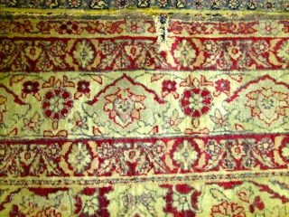 Stunning Mid 19th Century Antique Oriental Rug.

size 4'4''x6'9''.Full pile throgh  out condition. the colors ,quality of the wool is the best.no dry .some damage by the dog  please see photos.  ...