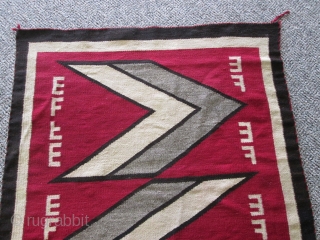 Old Navajo Rug.

size 3'2''x6'. condition very good .                         