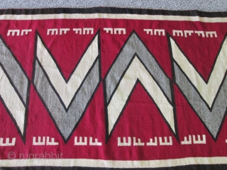 Old Navajo Rug.

size 3'2''x6'. condition very good .                         