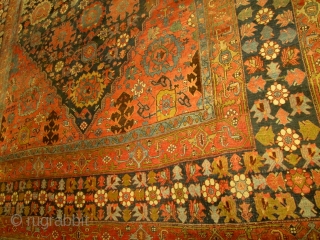 Magnificent Antique Persian Bedjar.

size 11'x19'.

wool on wool foundation.                         