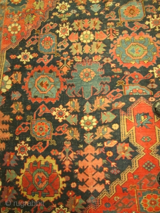 Magnificent Antique Persian Bedjar.

size 11'x19'.

wool on wool foundation.                         