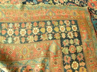 Magnificent Antique Persian Bedjar.

size 11'x19'.

wool on wool foundation.                         