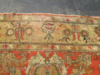Antique Turkish Oushak.

size 9'9''x14'3''. circa 1880. wool on wool foundation.                       