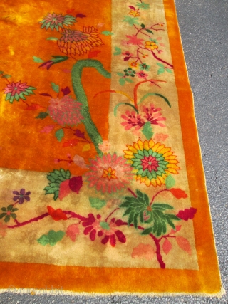 Antique Art Deco Chinese Rug.

Size 8'10''x11'4''. Good Pile.                         