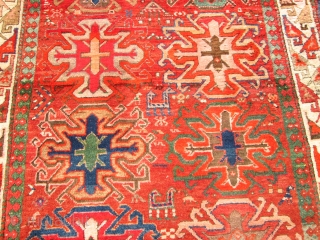 Antique Caucasian Kazak.

Size 4'4''x6'5'' good condition. low price.                         