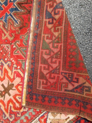 Antique Caucasian Kazak.

Size 4'4''x6'5'' good condition. low price.                         