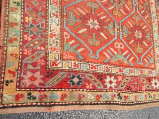 Antique Caucasian Rug.

size 3'4''x9'. low price.                           