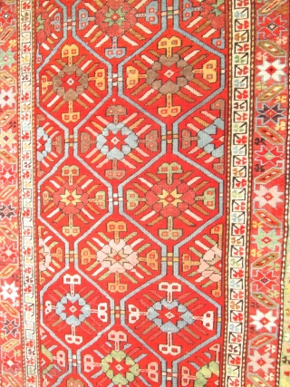 Antique Caucasian Rug.

size 3'4''x9'. low price.                           