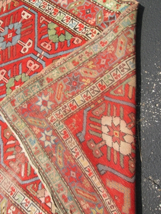 Antique Caucasian Rug.

size 3'4''x9'. low price.                           