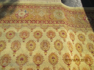 Antique Agra.

size 11'4''x14'.

circa 1880'

condition low even pile .and some worn and need some repair'.

                   