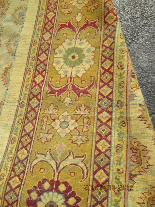 Antique Agra.

size 11'4''x14'.

circa 1880'

condition low even pile .and some worn and need some repair'.

                   