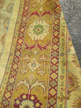 Antique Agra.

size 11'4''x14'.

circa 1880'

condition low even pile .and some worn and need some repair'.

                   
